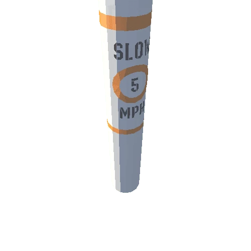 Slow 5 Mph marker